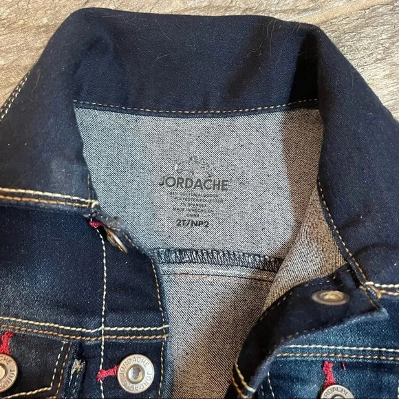 Jordache toddler Jean jacket Dark wash Size 2T NWOT - Picture 4 of 8